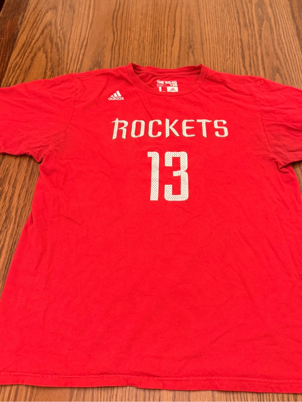 adidas Red Houston Rockets Harden #13 Graphic Tee